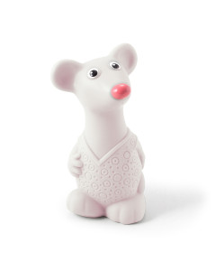 Резиновая игрушка Мышонок белый 12 см