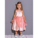 Персиковое нарядное платье для девочки 82613-ДН18