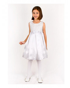 Белое нарядное платье для девочки 82624-ДН18