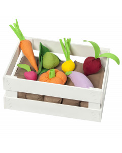 Набор овощей в ящике 12 предметов (с карточками)