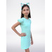 Бирюзовое нарядное платье для девочки 76324-ДН17