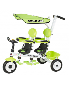 Трехколесный велосипед для двоих детей, двойни, погодков Small Rider Cosmic Zoo Twins