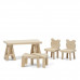 Набор деревянной мебели для домика «Сделай сам» Стол и стулья