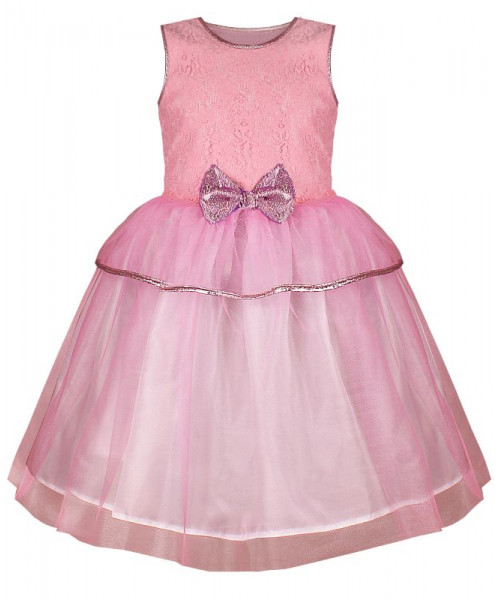 Розовое нарядное платье для девочки 84265-ДН20