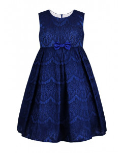 Синее нарядное платье для девочки 82623-ДН18