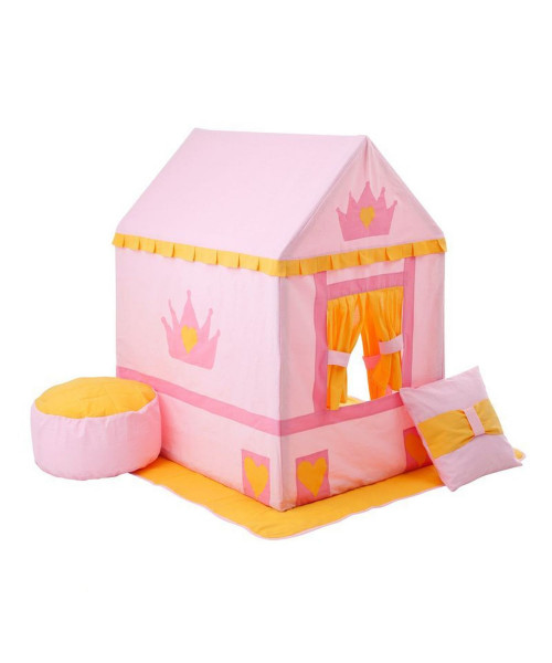 Текстильный домик-палатка с пуфиком для девочек Дворец Три Короны