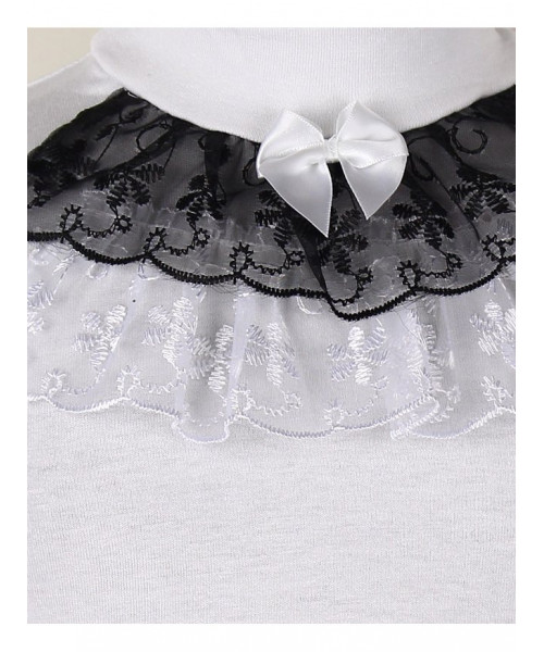 Белая школьная водолазка (блузка) для девочки 8111-ДШ18