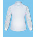 Белая школьная водолазка (блузка) для девочки 82121-ДШ19