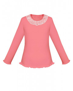 Розовый школьный джемпер (блузка) для девочки 77123-ДШ17