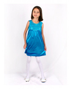 Бирюзовое платье для девочки 82963-ДН18