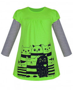 Зеленое платье для девочки 80913-ДЛО19