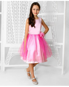 Розовое нарядное платье для девочки 82364-ДН19