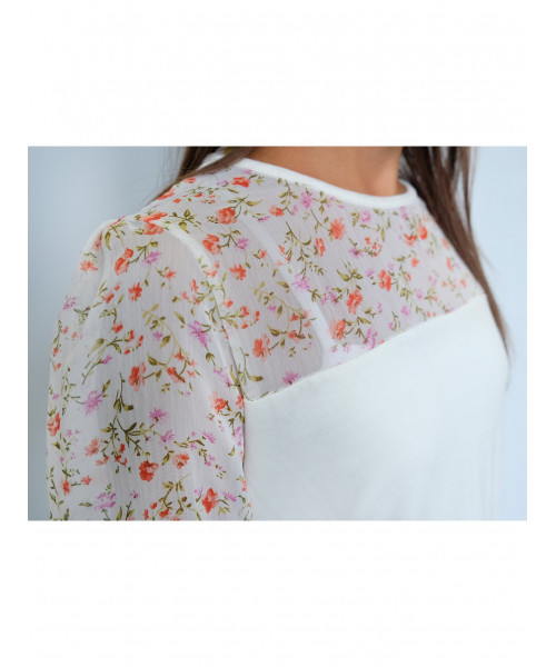 Праздничная блузка для девочки из вискозного трикотажа 84224-ДШ22