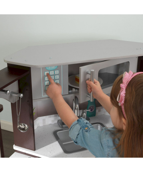Большая детская игровая кухня «Эспрессо-Интерактив», угловая