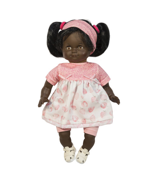 Кукла мягконабивная Санни темнокожая 32 см