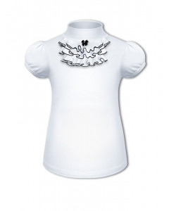 Белая школьная водолазка (блузка) для девочки 79571-ДШ18
