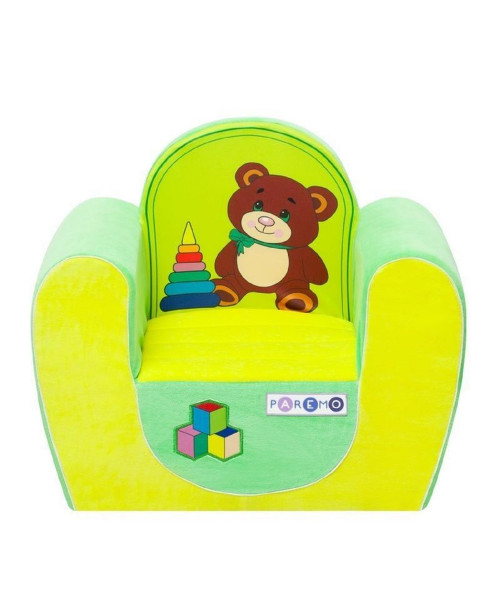 Игровое кресло «Медвежонок», цв. Желтый+Салатовый