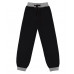 Спортивные чёрные брюки для мальчика с поясом и манжетами 82431-МС21