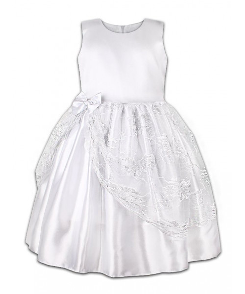 Белое нарядное платье для девочки 82611-ДН18