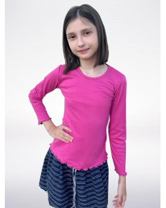 Школьный малиновый джемпер (блузка) для девчоки 77829-ДШ19