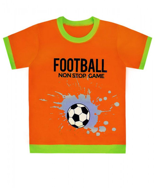 Оранжевая футболка для мальчика 79713-МЛ17