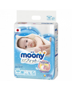 Подгузники детские Moony 0-5 кг 90шт