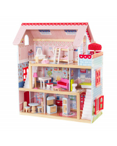 Кукольный домик "Открытый коттедж" (Chelsea), с мебелью 19 элементов