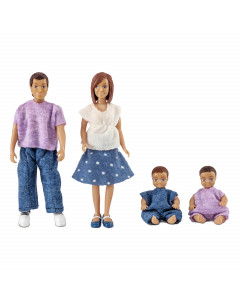 Куклы для домика семья с двумя малышами