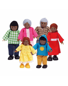 Набор мини-кукол Счастливая афроамериканская семья