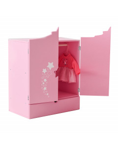 Шкаф для кукол "Звездочка", цвет: розовый