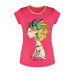 Розовая футболка для девочек 82552-ДЛС19