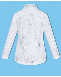 Белая водолазка (блузка)для школы для девочки 83891-ДНШ19