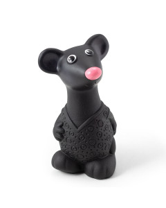 Резиновая игрушка Мышонок черный  12 см
