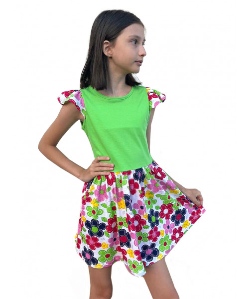 Платье с цветочным принтом для девочки 83763-ДЛ22