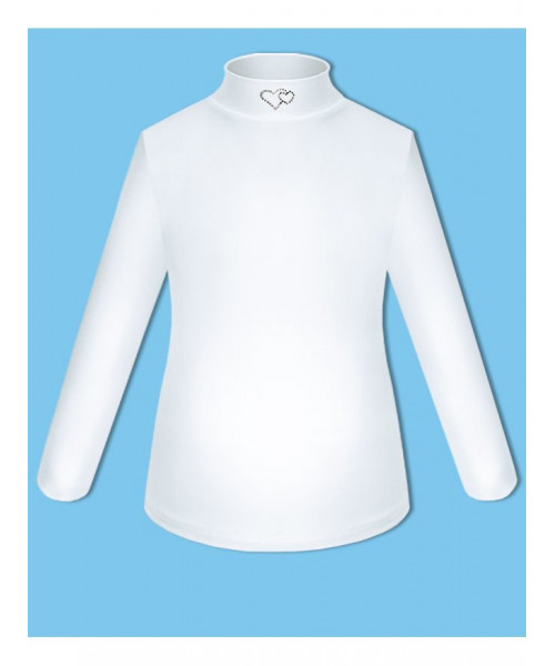 Школьная водолазка(блузка) для девочки с декором из страз 74482-ДШ21
