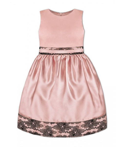 Розовое нарядное платье для девочки 80532-ДН17