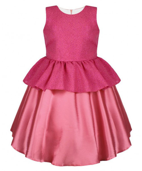 Корраловое нарядное платье для девочки 84325-ДН19