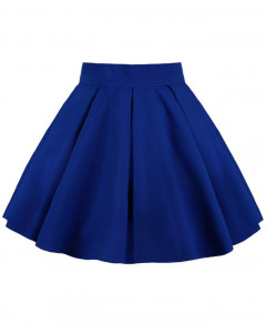 Синяя юбка для девочки в складку 83846-ДНШ19