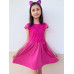Малиновое платье для девочки с гипюром 84921-ДЛ22