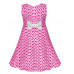 Малиновое платье в горошек для девочки 77403-ДЛ16
