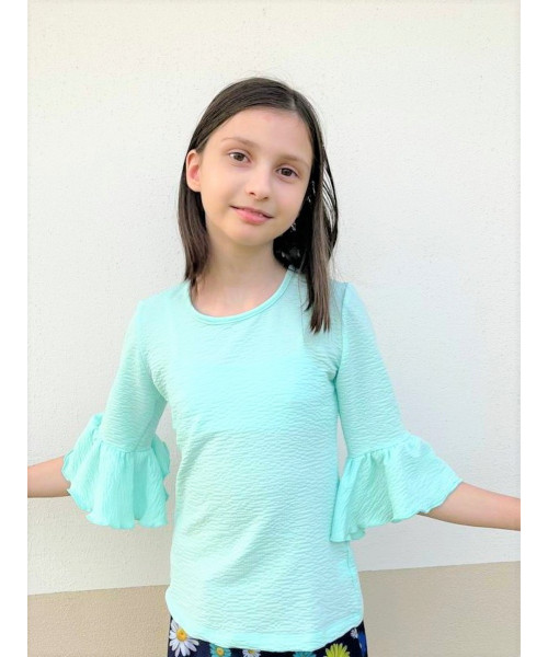 Джемпер (блузка) для девочки с воланами 84094-ДОШ21