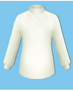 Молочная школьная водолазка (блузка) для девочки 7581-ДШ18
