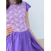 Фиолетовое платье для девочки с гипюром 84923-ДЛШ22