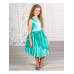 Бирюзовое нарядное платье для девочки 82614-ДН18
