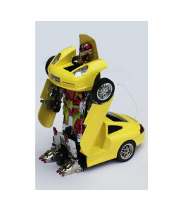 Машинка-робот на пульте управления, металический (желтый)