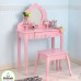 Розовый туалетный столик из дерева для девочки Дива (Pink Medium Vanity & Stool)