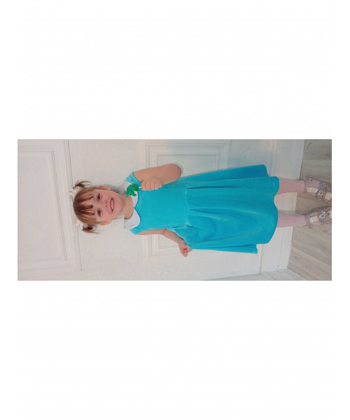 Голубое платье для девочки 82991-ДН18