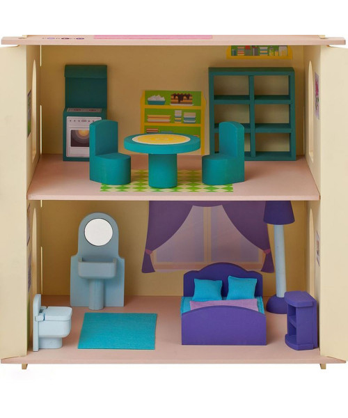 Игрушечный кукольный домик София с 14 предметами мебели