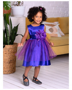 Нарядное фиолетовое платье для девочки 82362-ДН19