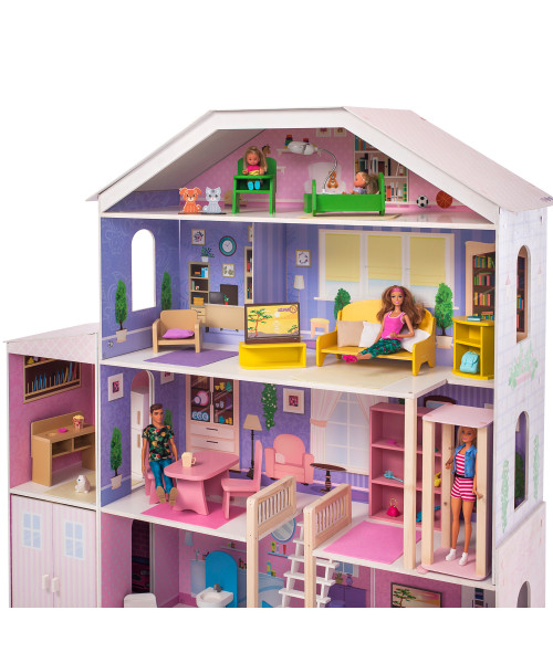Кукольный дом Фантазия (с мебелью) С интерактивом